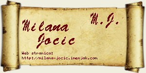 Milana Jocić vizit kartica